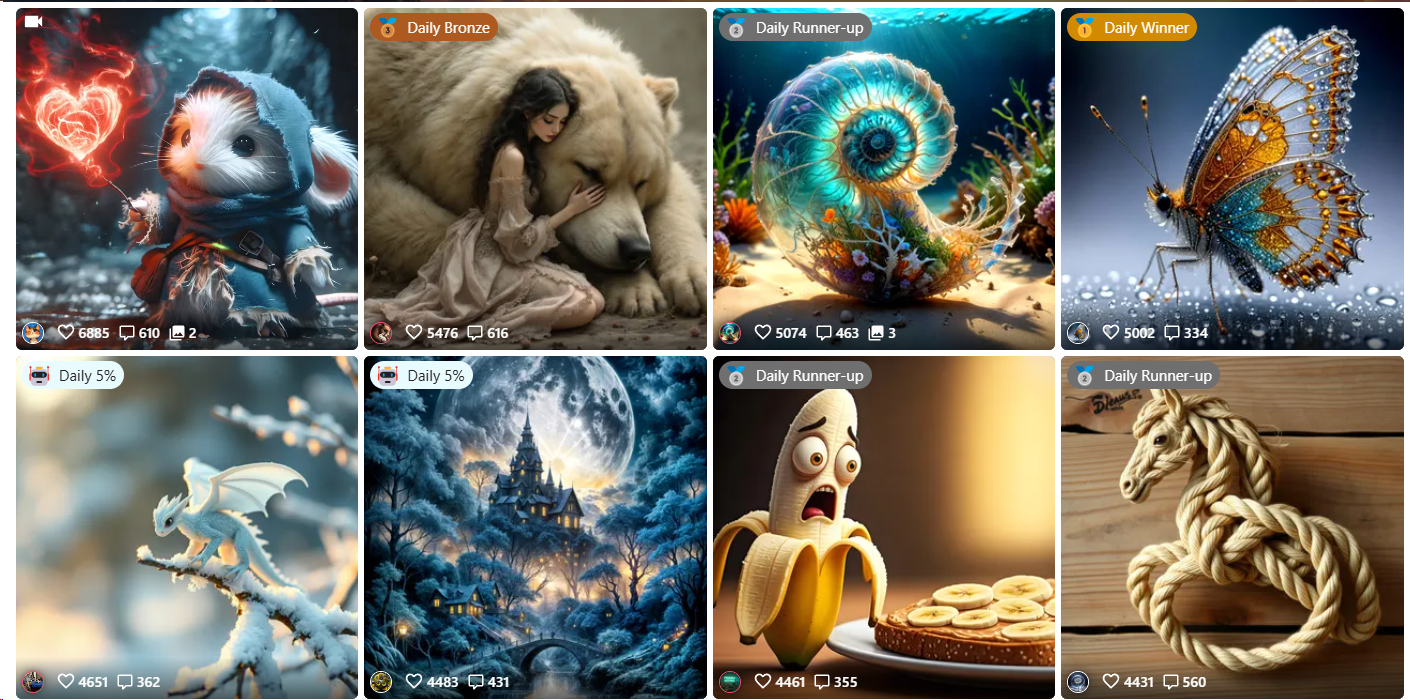 NightCafe Creator:免费AI绘画,文本、图片生成艺术品,在线创作,每日免费积分等你拿!