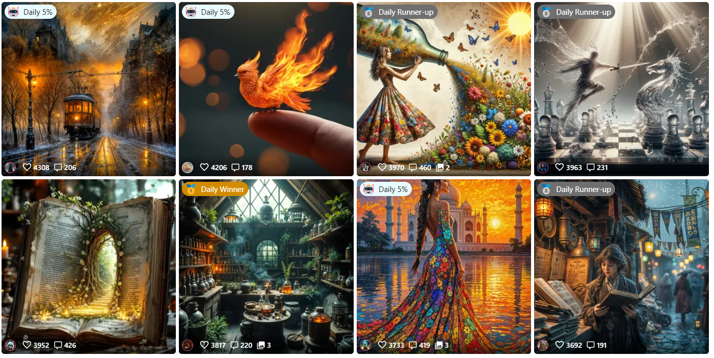 NightCafe Creator:免费AI绘画,文本、图片生成艺术品,在线创作,每日免费积分等你拿!