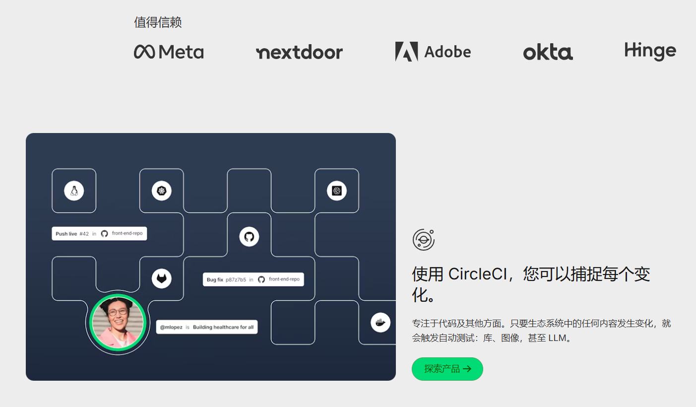 灵活可扩展的 CI/CD,适合所有项目,GitHub/GitLab无缝对接:CircleCI AI工具