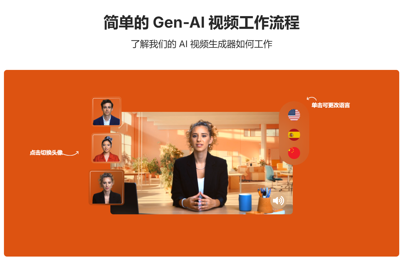 多语言视频制作神器-高效制作品牌视频-HourOne AI视频工具