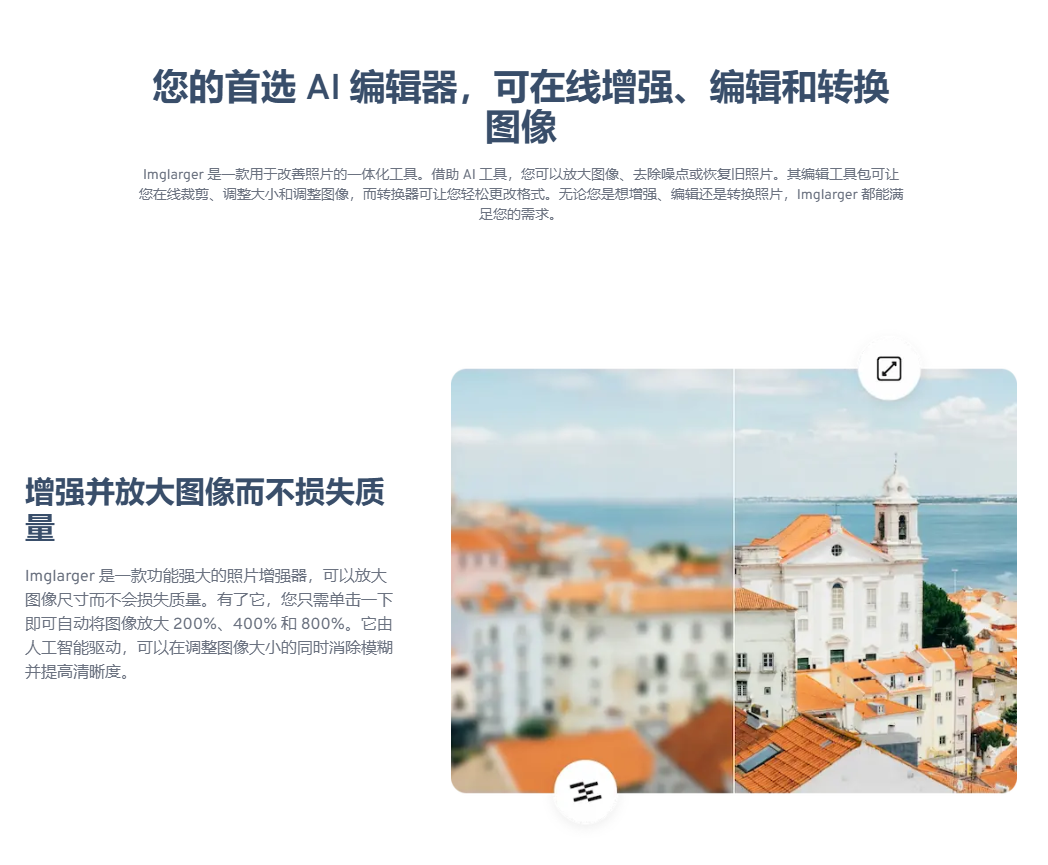 多格式图片转换编辑-AI智能图片生成放大-AI无损画质提升 - Imglarger