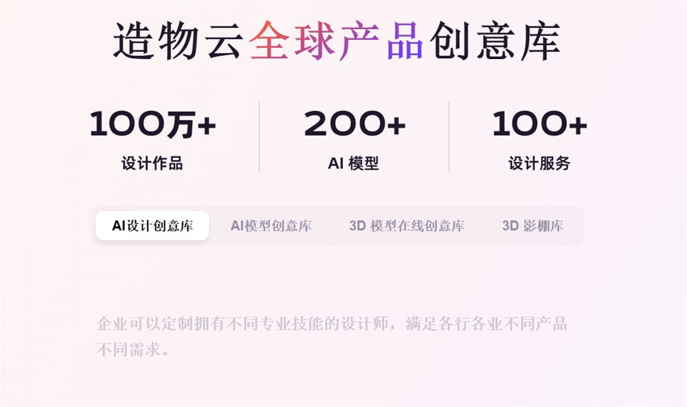 造物云:专业AI工业设计平台,零门槛生成3D效果图,多行业模板秒适配创新全场景!