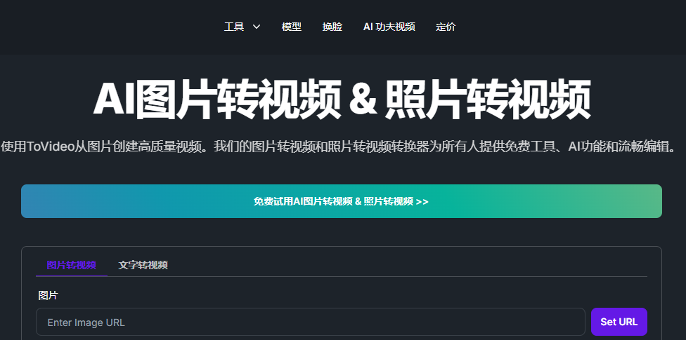 ToVideo: 免费的的 AI 视频生成平台 - 轻松将文本/图片转化为专业视频