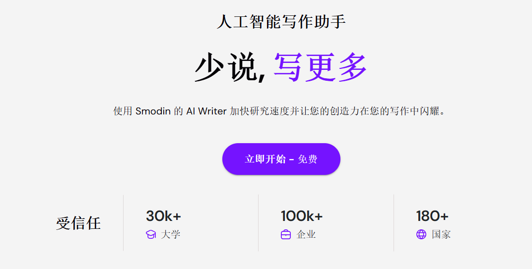 Smodin.io: 多合一AI写作与学习平台 | 论文写作、改写、查重、多语言支持