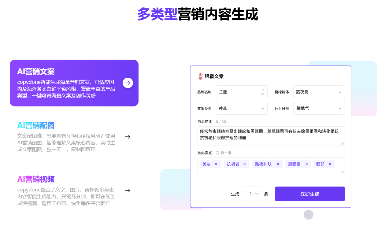 小鱼快写CopyAI.cn:AI智能写作与创作平台 | 营销文案、短视频脚本、工作总结