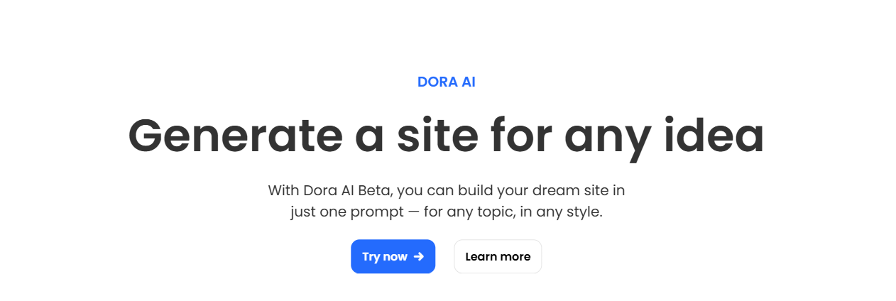Dora.AI:AI一键生成3D动画网站-80+风格随心选