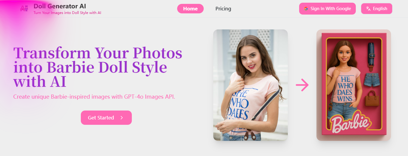 AI Barbie Doll Generator:免费秒速生成芭比娃娃风格图像的AI工具