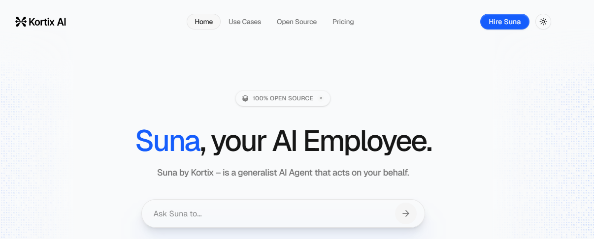 Kortix AI: 免费开源Suna代理,智能自动化复杂任务