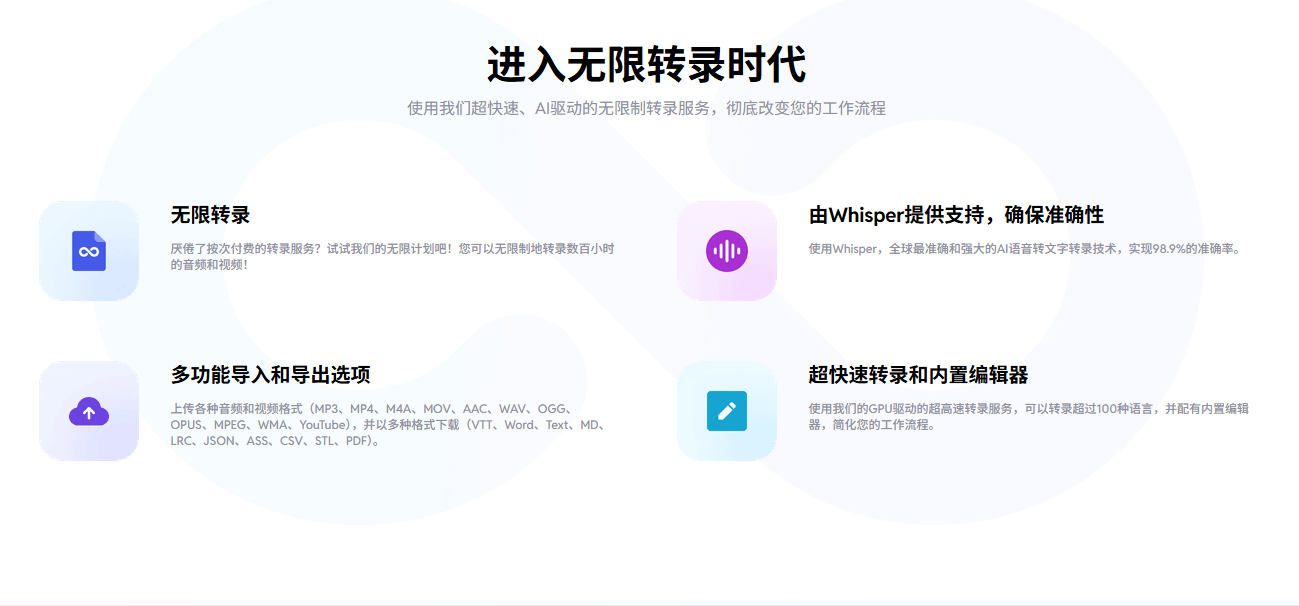 SubEasy AI:98.9%精准AI转录字幕,免费支持100+语言