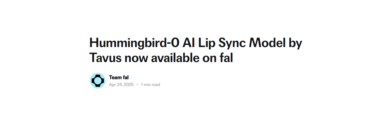 Hummingbird-0:AI快速生成零样本口型同步模型