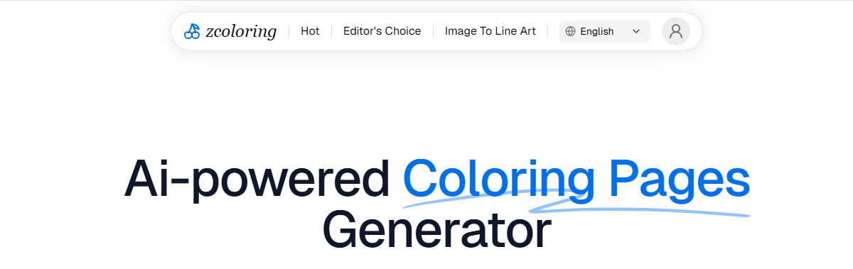 zcoloring:免费AI涂色页生成器,文字秒变可打印线稿