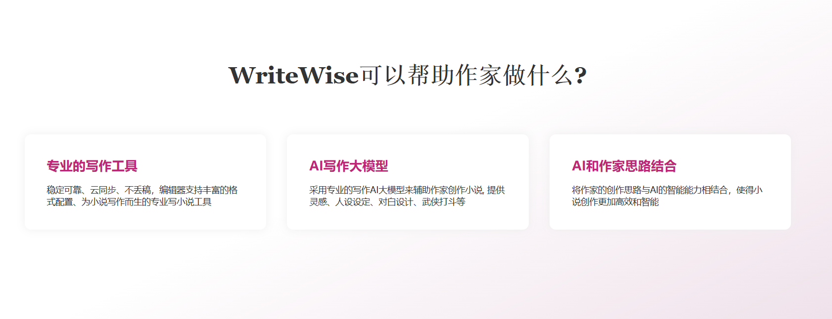 WriteWise:喜马拉雅推出的网文写作AI工具